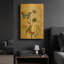 «Botanical Daisey Grande Marqueritte Damask» par Jean Plout, art mural en métal doré, 16 po x 24 po-22505012