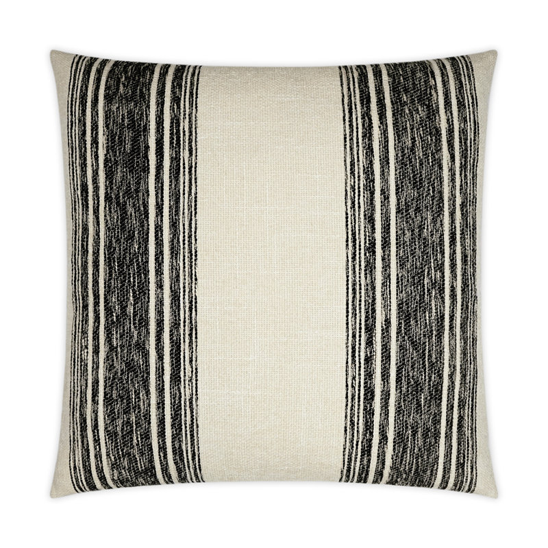 Balboa Pillow Cover & Insert, Black, Square 22"