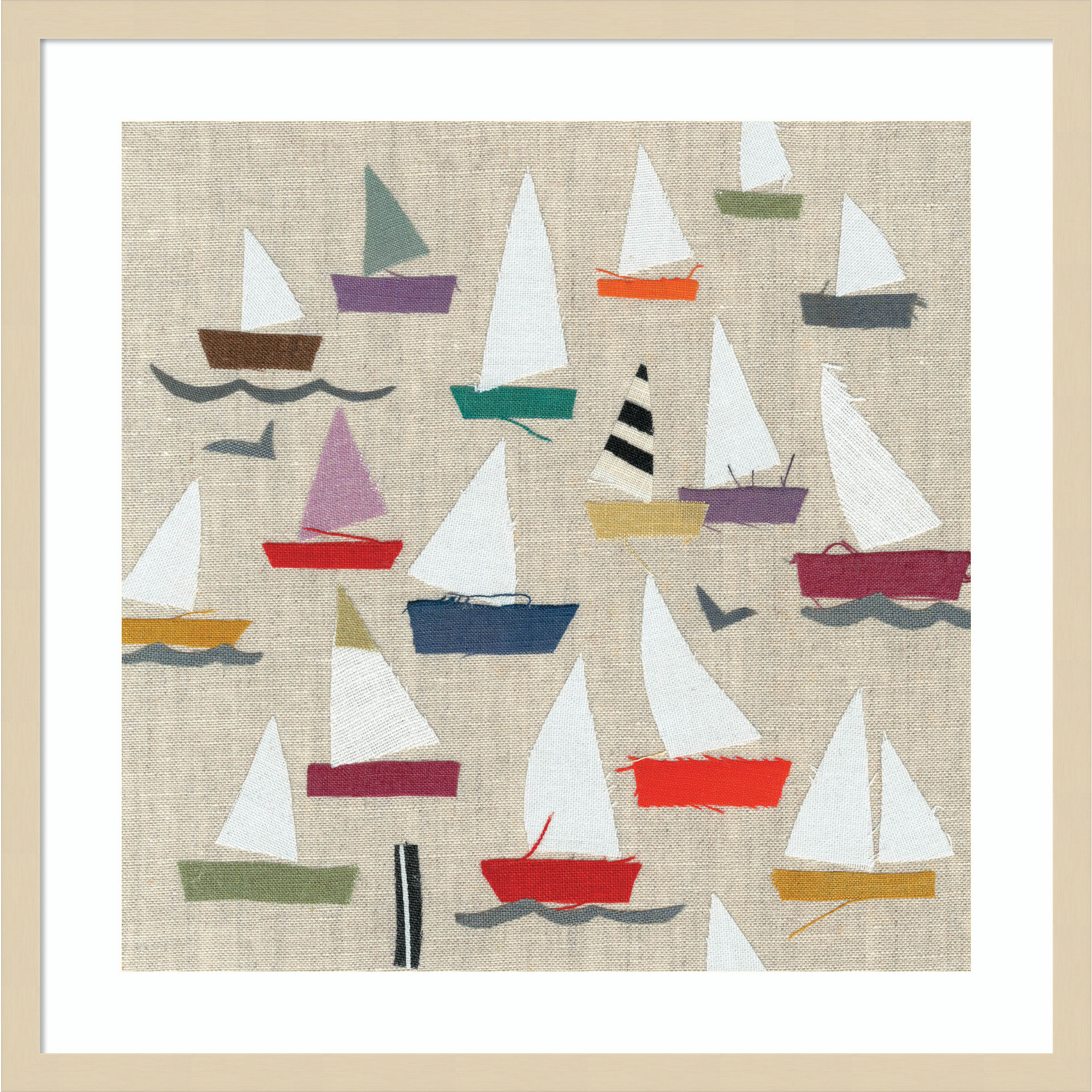 Montier Plain Sailing Framed on Paper by Jenny Frean Print, Brown, 25" H x 25" W x 1" D