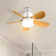 16" Screw-In Ceiling Fan With LED Light – E26 Socket Mount, Remote Controlled