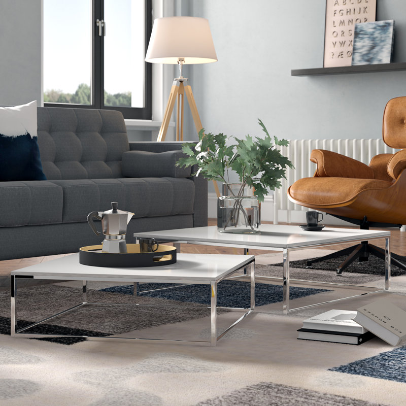 Edwina Sled Coffee Table, White