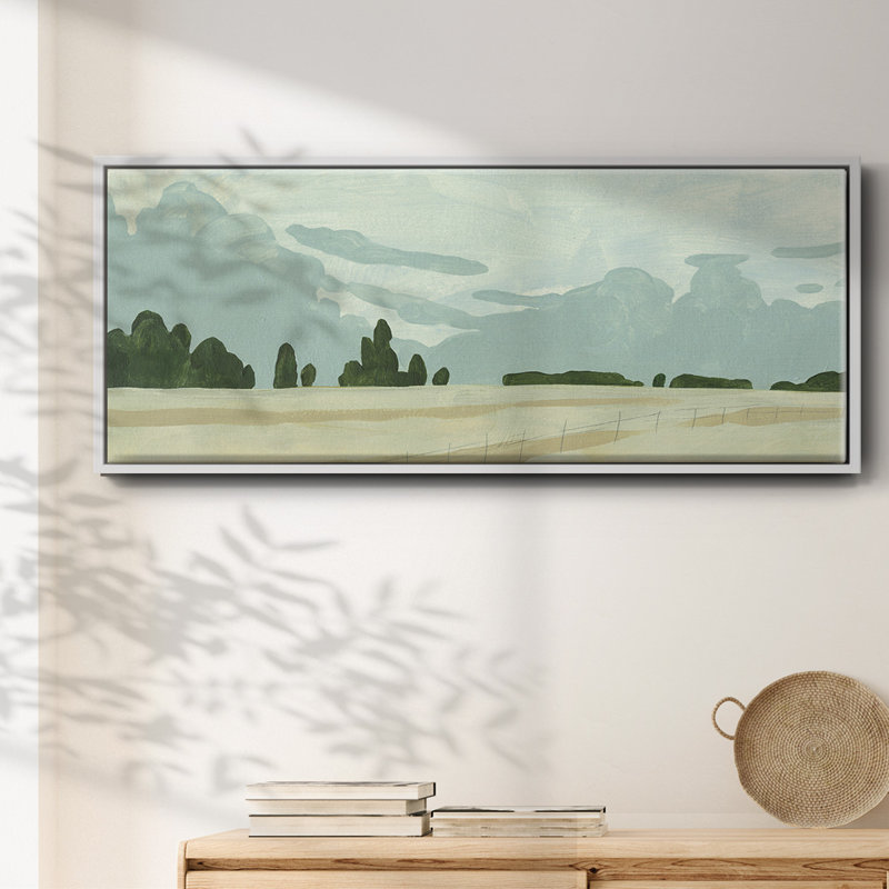 Farmland Study I- Framed Canvas, 20" H x 50" W
