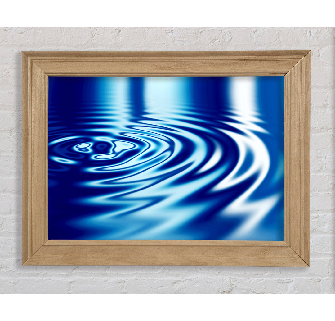 Gerahmtes Leinwandbild Liquid Blue Ripples