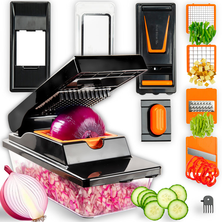 AsSeenOnTv Nutrislicer Xl All In 1 Mandoline Slicer And Vegetable Chopper  With Container & Reviews