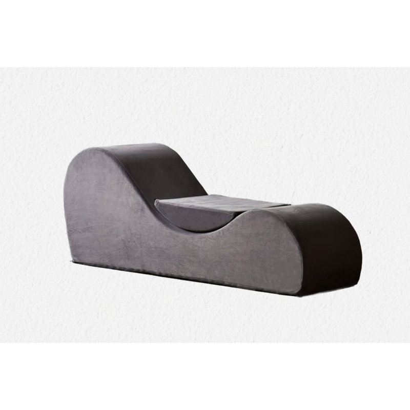 Solace Chaise Lounge, Grey - Ergonomic Design With Foam, Washable Cover, Compact Packaging For Space Saving Lounge In Firm Foam Core Comfort, Removable Machine-Washable Saver