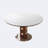 Sintered Stone Drop-Leaf Dining Table with Pedestal Base