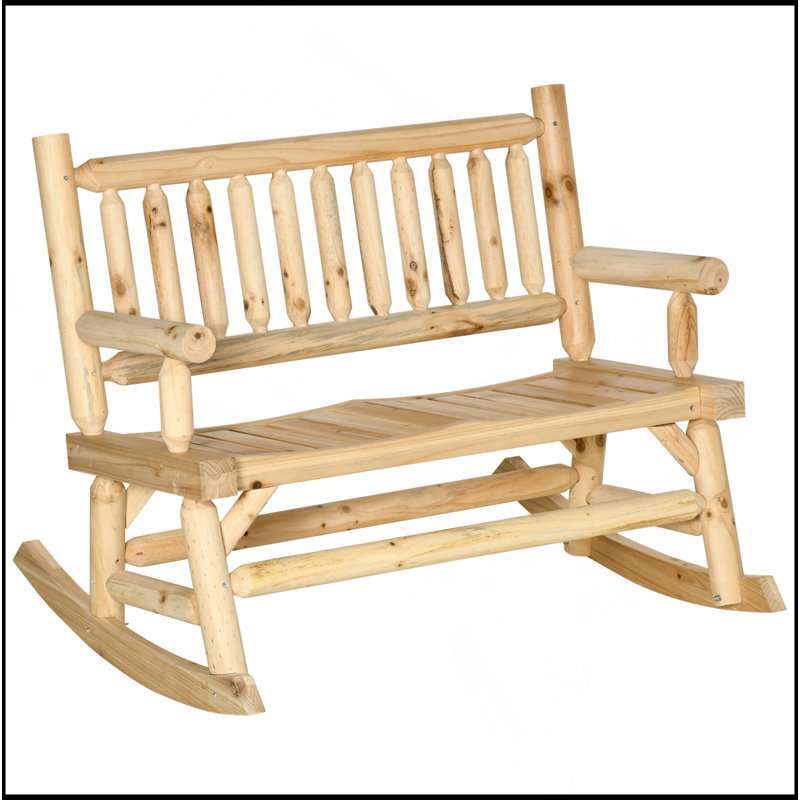 Chaise berçante en bois pour 2 personnes