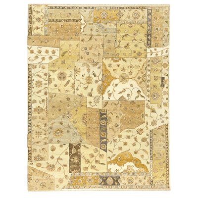 Tapis multicolore et ivoire noué à la main de haute qualité