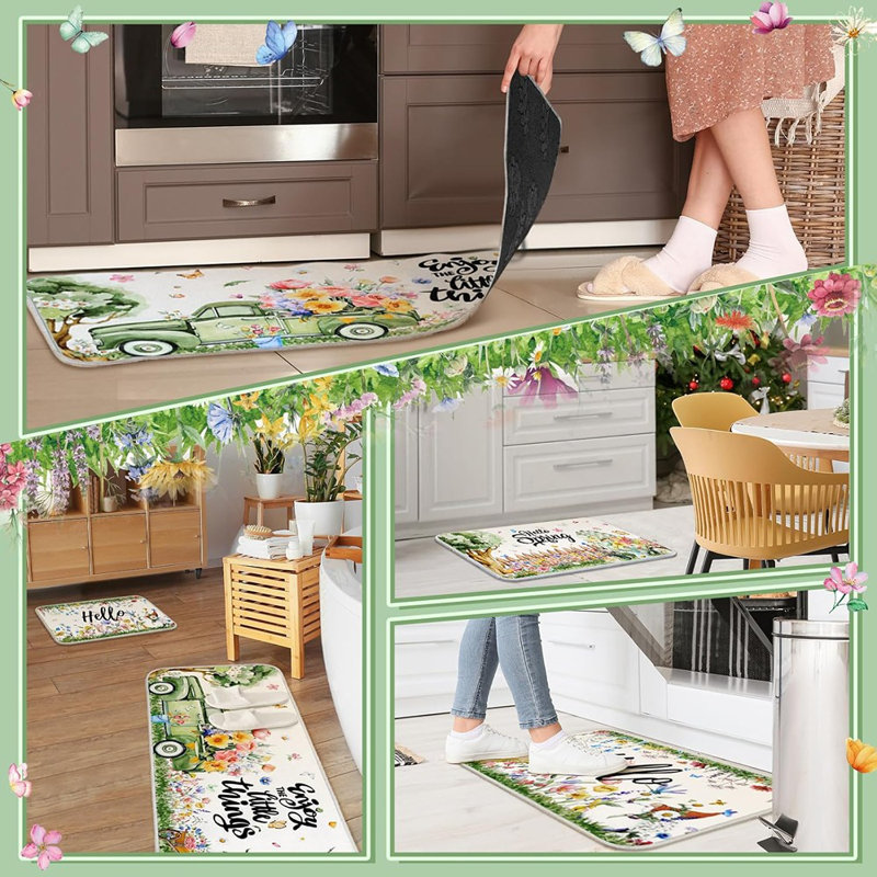 Ensemble de tapis de cuisine Hello Spring