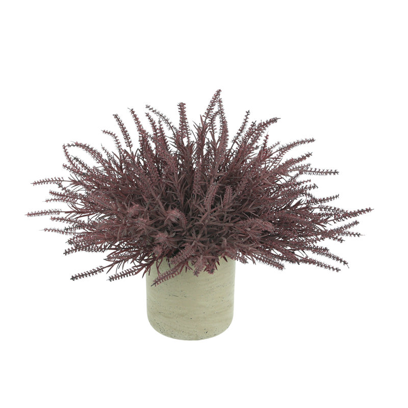 Faux Astilbe Plant in Fiberstone Vase