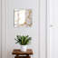 Decorative key box for wall, Opens to the left, 30x30x5, Black, White background with brown lines, 