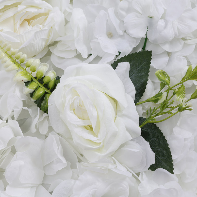 Panneau mural Silk Roses, H 7 po x l 16 po x P 23 po, Blanc