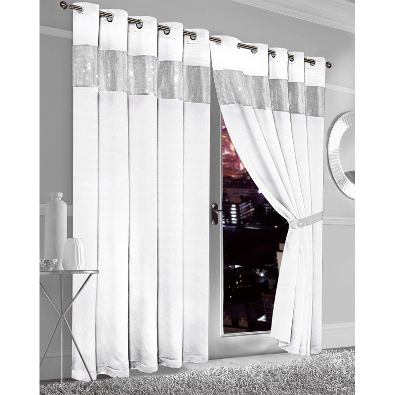 Blackout Curtain Panel Pair, 137cm Width x 167cm Drop, White