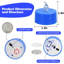 12 Pack LED Tea Lights, Blue Light, Blue Base