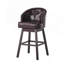 Tabouret de bar 360 degrés avec garniture cloutée, ensemble de 2-1804088344