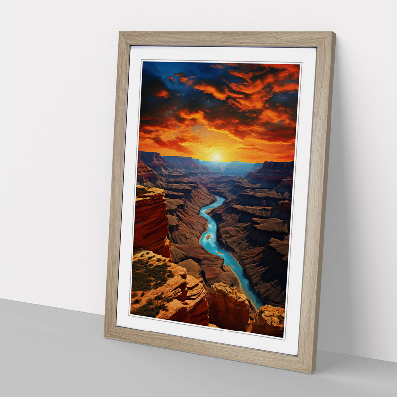 Grand Canyon Digital - Framed Print, 34cmH x 25cmW