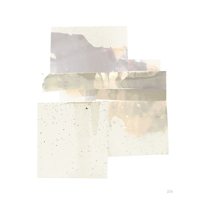 Rectangles abstraits, brun clair, sur fond blanc, gris, neutre, brun, occidental, H 24 po x l 48 po x P 1,5 po