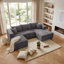 Canapé modulaire en U modulaire en forme de U, canapé rembourré en flanelle avec repose-pieds et ressorts ensachés, canapé modulaire à compression avec 5 coussins sans assemblage, vert-1278328640-1279657144