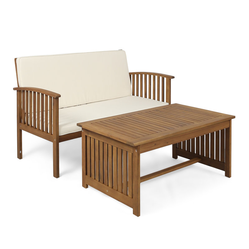 Brizza Acacia 2 - Person Patio Conversation Set, Brown