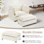 Canapé simple en chenille de style moderne avec repose-pieds, peut être utilisé pour s'allonger ou s'asseoir-530538070