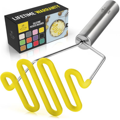 Zulay Kitchen Potato Masher with Premium Silicone Coated