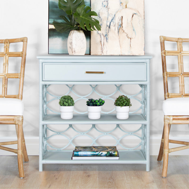 Manning End Table, Light Blue