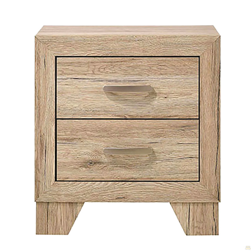 Table de chevet 2 tiroirs Natural
