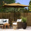 Parasol de patio rectangulaire de 6,5 pi x 10 pi, café, avec fonction d'inclinaison et de manivelle pratique, protection 50+ pour table d'extérieur, grande manivelle forte, inclinable, couleur café,