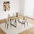55 Inch Modern Rustic Industrial Rectangular Dining Table, 1.5" Thick Engineered Wood Top & Black Metal Legs, Multipurpose Writing Kitchen Living Room Table For 4-6 People-1237272169