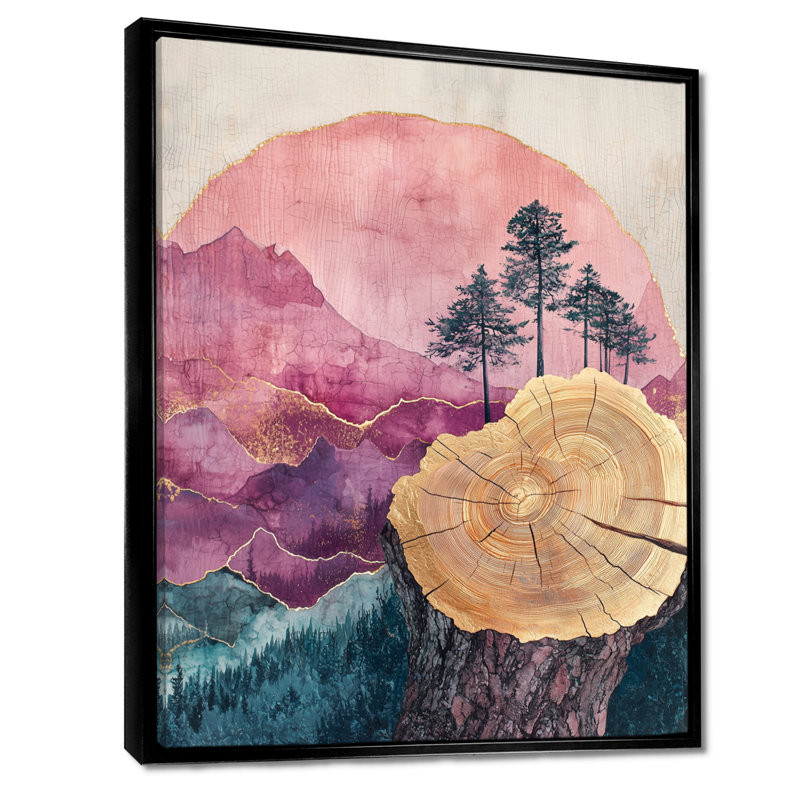 Benally - paysages, art mural sur toile, Noir, noir, noir, noir, Reproduction encadrée sans passe-partout, H 32 po x l 16 po