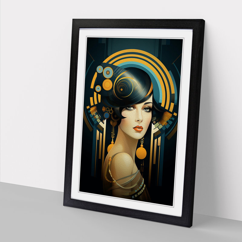 Single Picture Frame Print on Wood, Black Framed, 46cm H x 34cm W