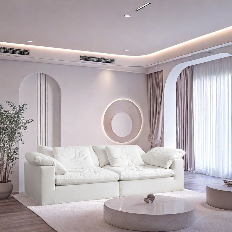 Linen Feathered Cotton Sofa
