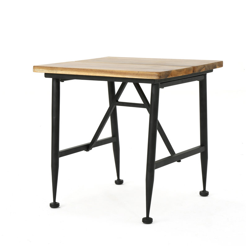 Table de bout en bois et métal