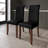 Brown Wooden Dining Chair With Velvet Cover-2011609376