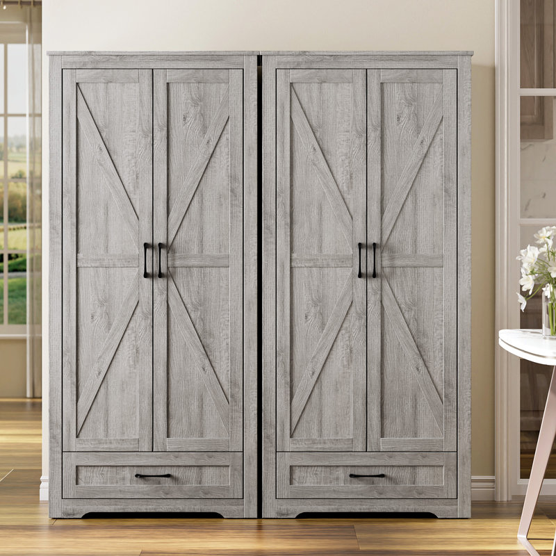 Ensemble de garde-manger 71,7 po Gracie Oaks, Gris