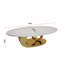 Table basse avec base sculpturale en acier inoxydable-1008319731
