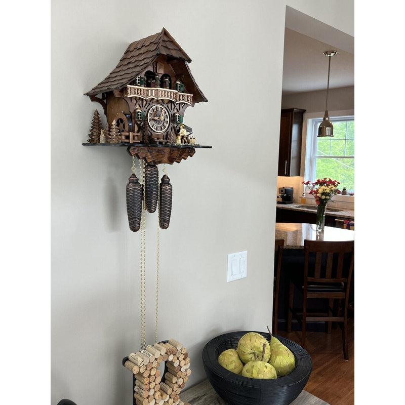  8-Day Musical German Black Forest Cuckoo Clock with Woodchopper