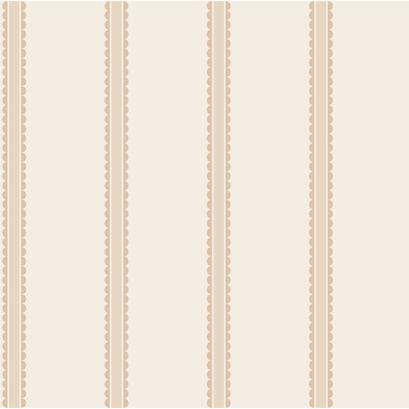 Papier peint à rayures Bobbin, Brun