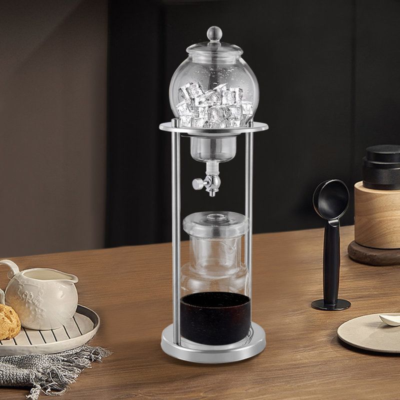Cafetière 17,7 po Luxury Ice Cold Brew Dripper 600 ml (or), Argenté
