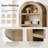 70.87" Tall Arched Bookcase-1809209698