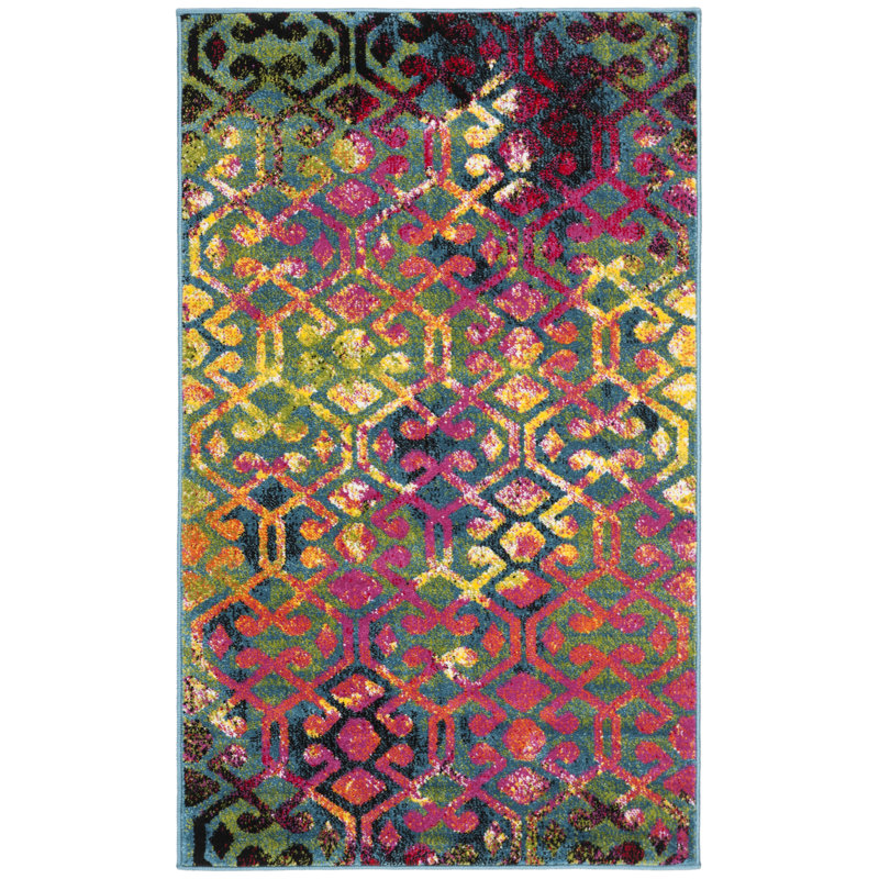 Donnitta Performance Geometric Rug, Rectangle 4' x 6'
