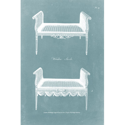 Design For A Window Seat I by Hepplewhite - Print on Canvas