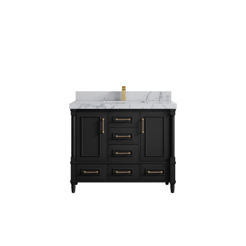 Aberdeen 42'' Single Bathroom Vanity with Top, Venatino
