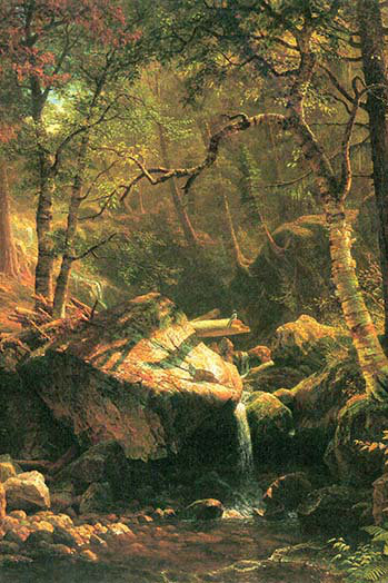 « the mountain » par albert bierstadt,, impression, H 36 po x l 24 po