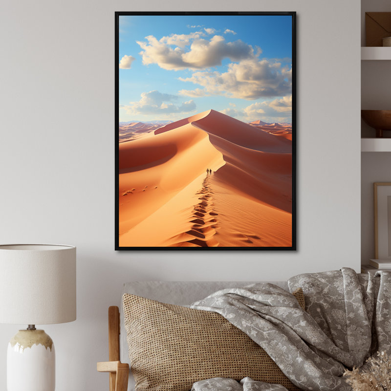 Égypte, paysage de rêves du Sahara II, reproduction d'art sur toile, H 32 po x l 24 po x P 1 po, Cadre flottant noir