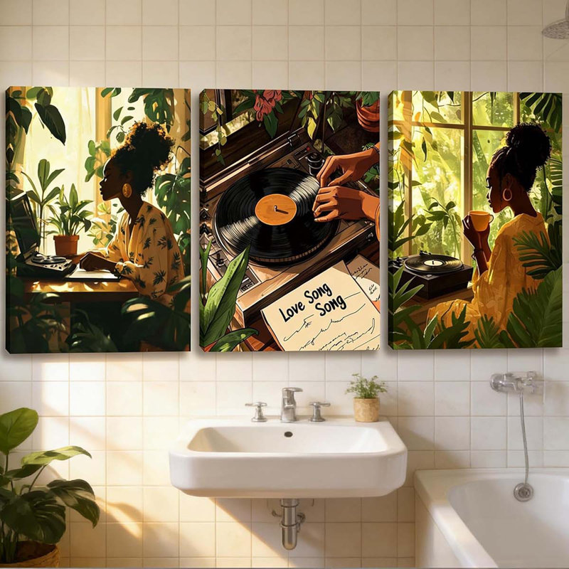 3 Piece Wrapped Canvas Print, 40 cm H x 90 cm W