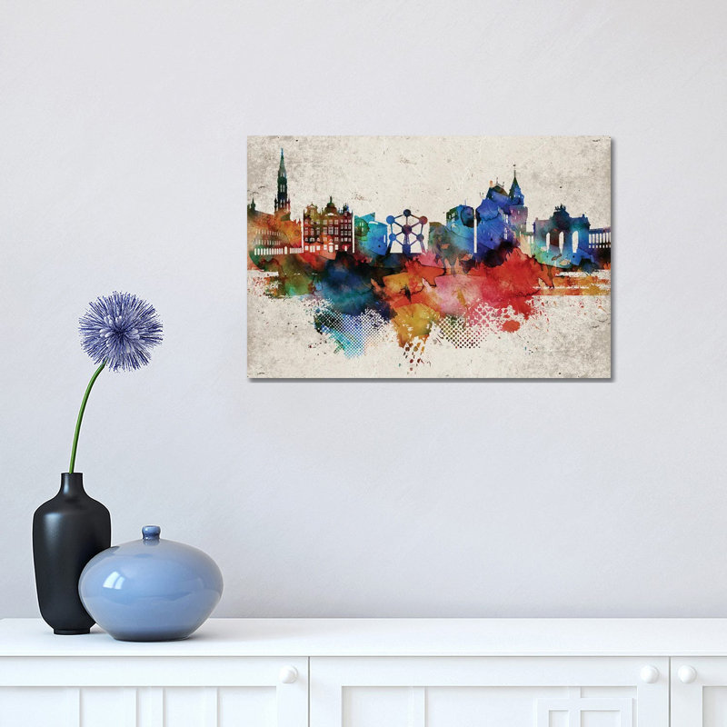 Brussels Abstract - Wrapped Canvas Print, 20.32cm H x 30.48cm W x 1.91cm D
