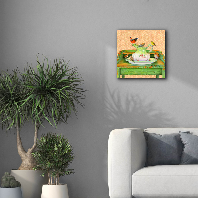  Art mural sur toile 18 po x 18 po «At The Washstand» par Marvindale, H 18 po x l 18 po