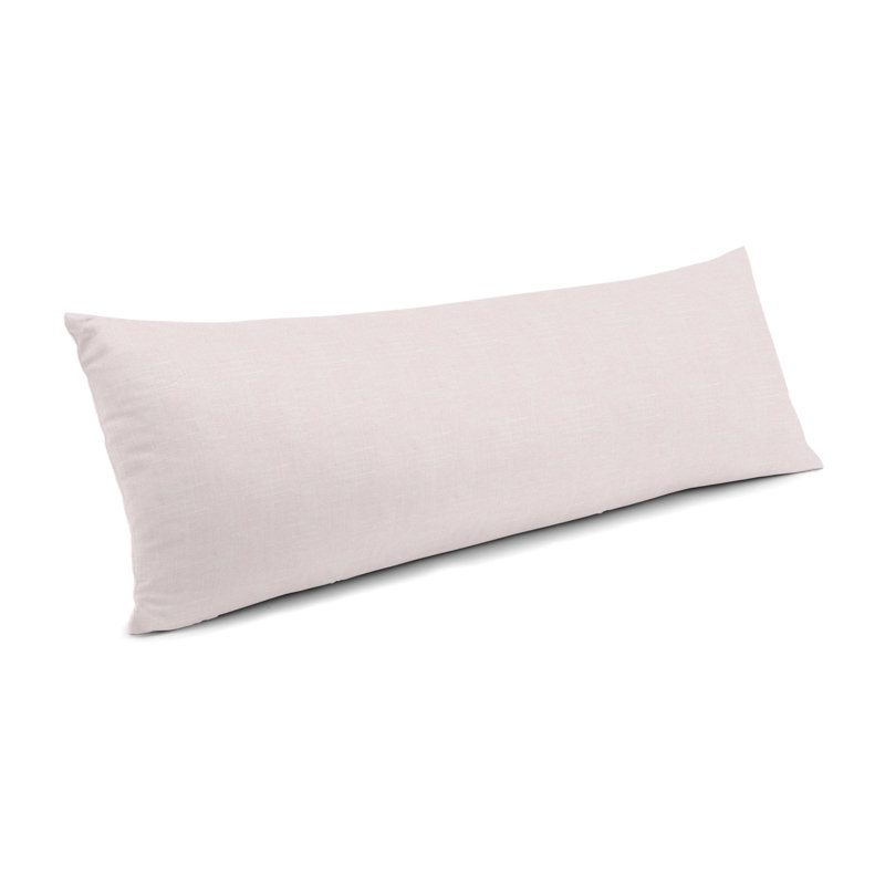 Coussin ClassicLinen, Rose pâle, 12 po x 24 po, Mélange de duvet
