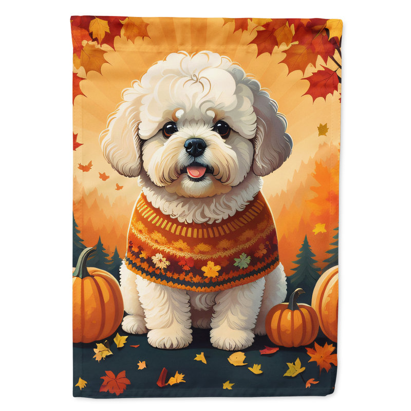 Drapeau Bichon Frise Fall House